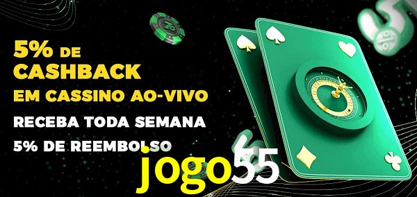 Promoções do cassino ao Vivo jogo55